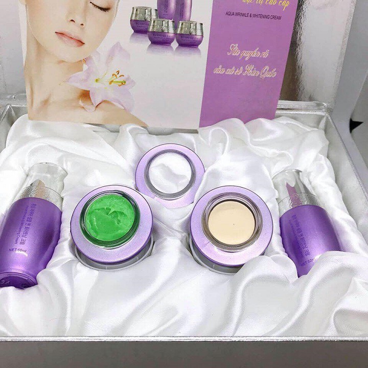 Bộ mỹ phẩm Aqua Wrinkle – Làm trắng da Cao Cấp