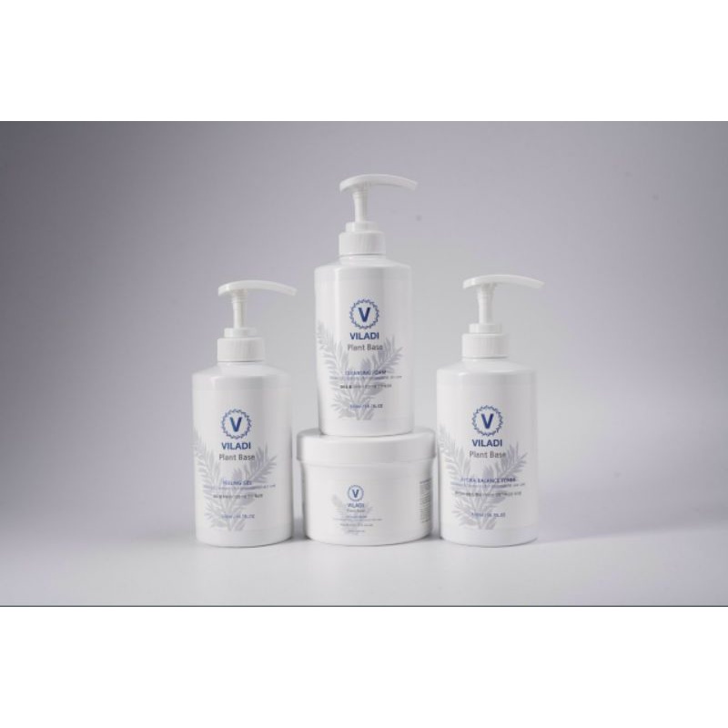 Bộ 4 sản phẩm chăm sóc da cơ bản Viladi cho spa, hàng chuẩn Hàn