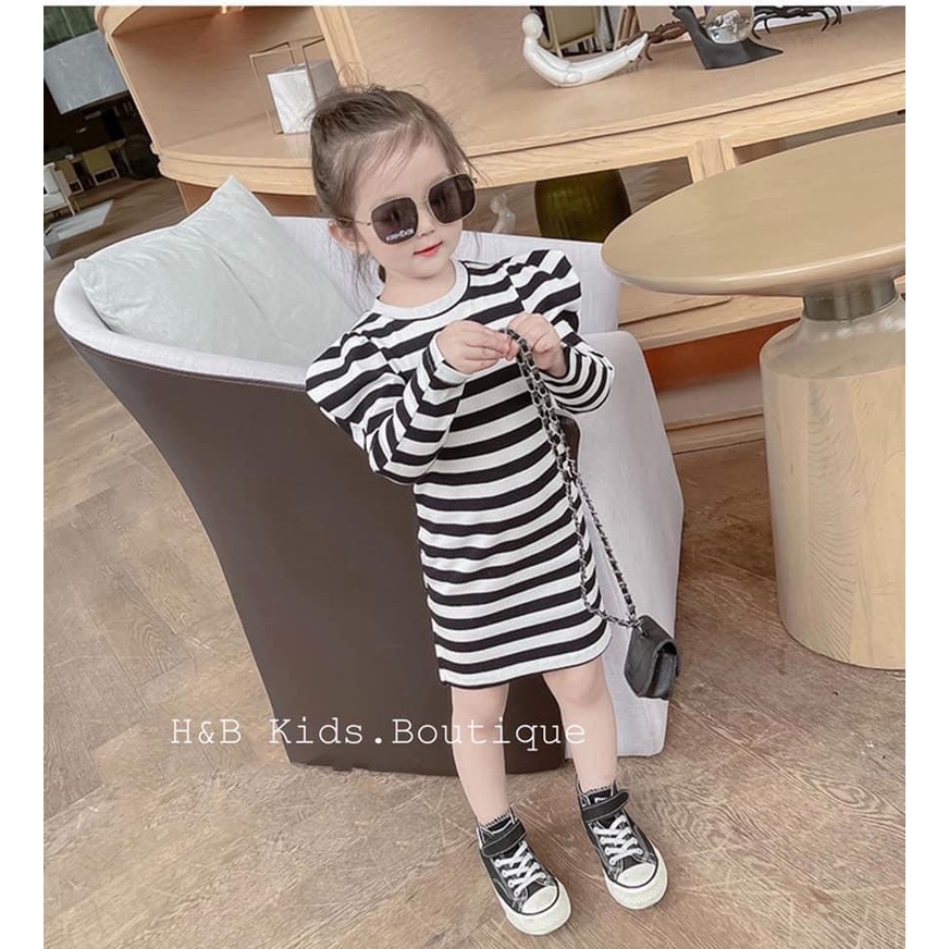 Váy body kẻ ngang cho bé