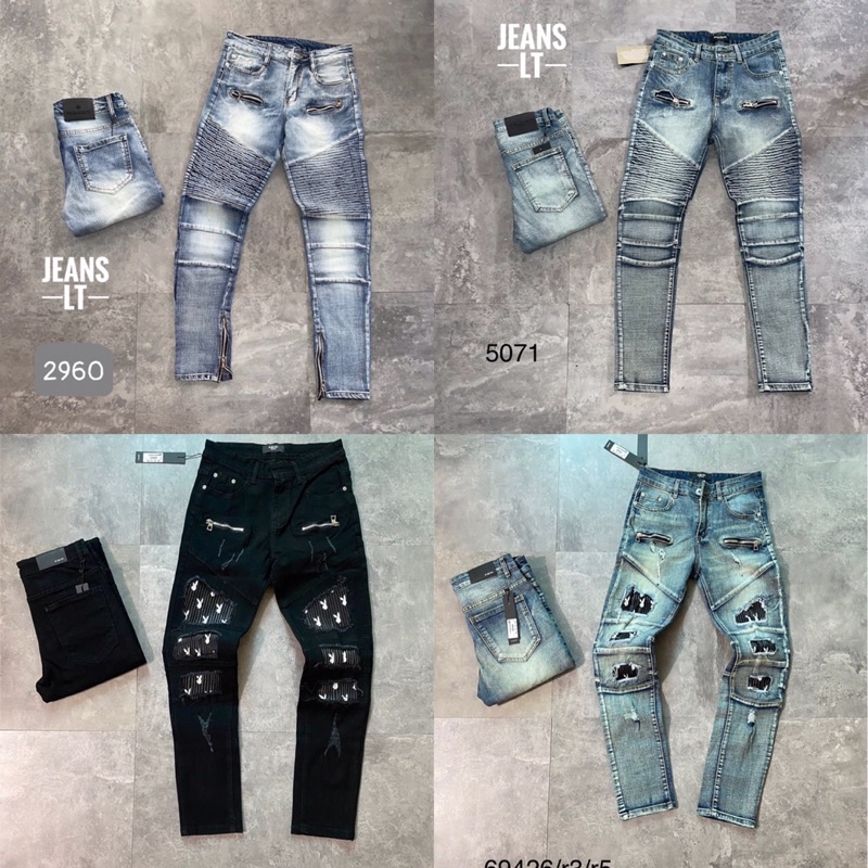 Quần Jean Nam AMR Mix Khoá - Quần Bò AMR Cao Cấp
