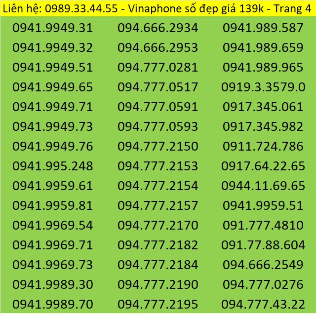 Sim số Vinaphone giá rẻ