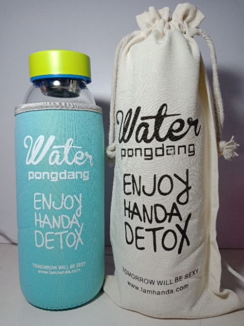 BÌNH THỦY TINH PONGDANG 800ML TẶNG TÚI CHỐNG SỐC VÀ TÚI VẢI | BigBuy360 - bigbuy360.vn