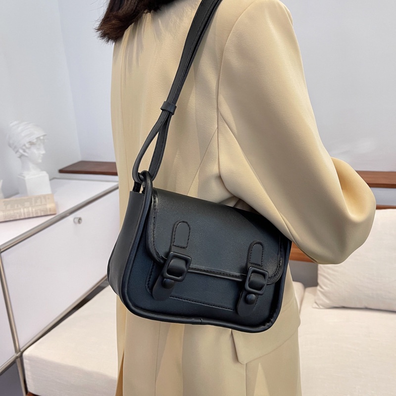 Túi Đeo Vai Hình Vuông Cỡ Nhỏ Màu Tương Phản Thời Trang Hàn Quốc 2022 Cho Nữ