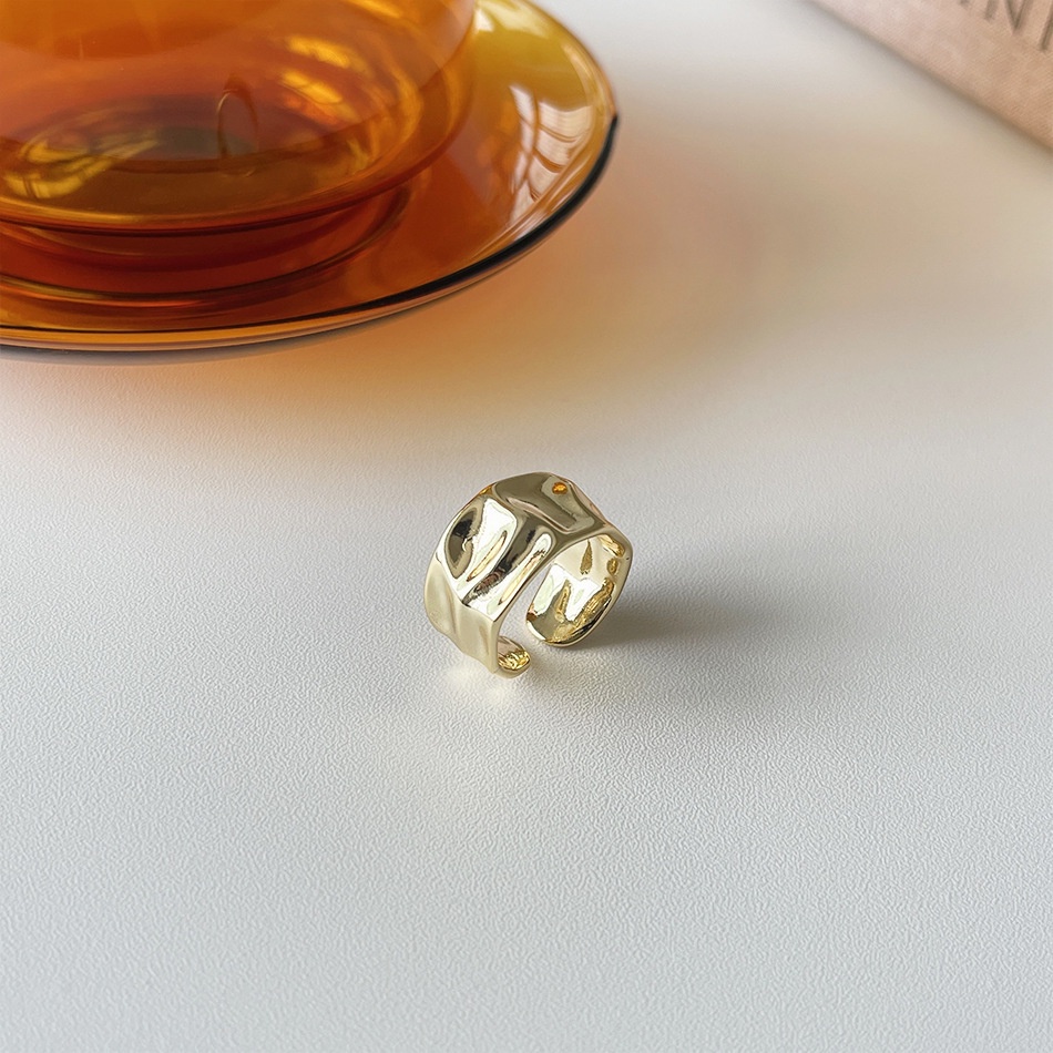 Nhẫn Hở Kim Loại Bóng 191197Nhẫn Cặp Thiết Kế Đơn Giản Dễ Phối Đồ