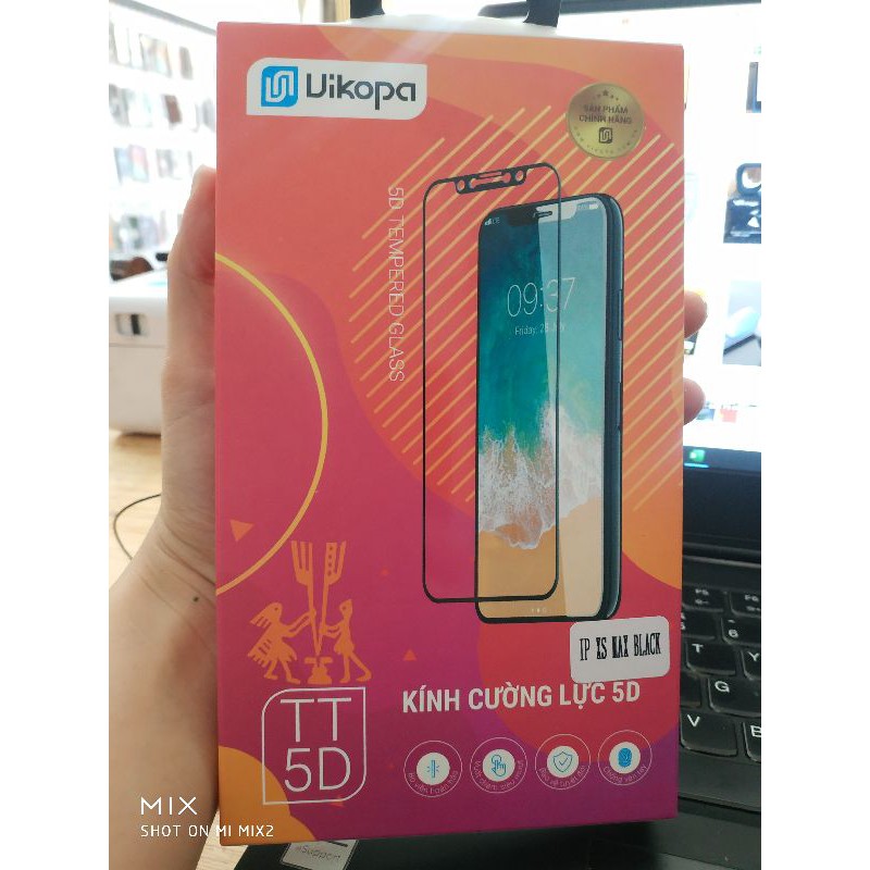 Kính Cường Lực Vikopa Viền cao su Chống mẻ Siêu bền Dành cho 7plus 8plus X XR XSMAX 11 PRO MAX 12 PRO MAX