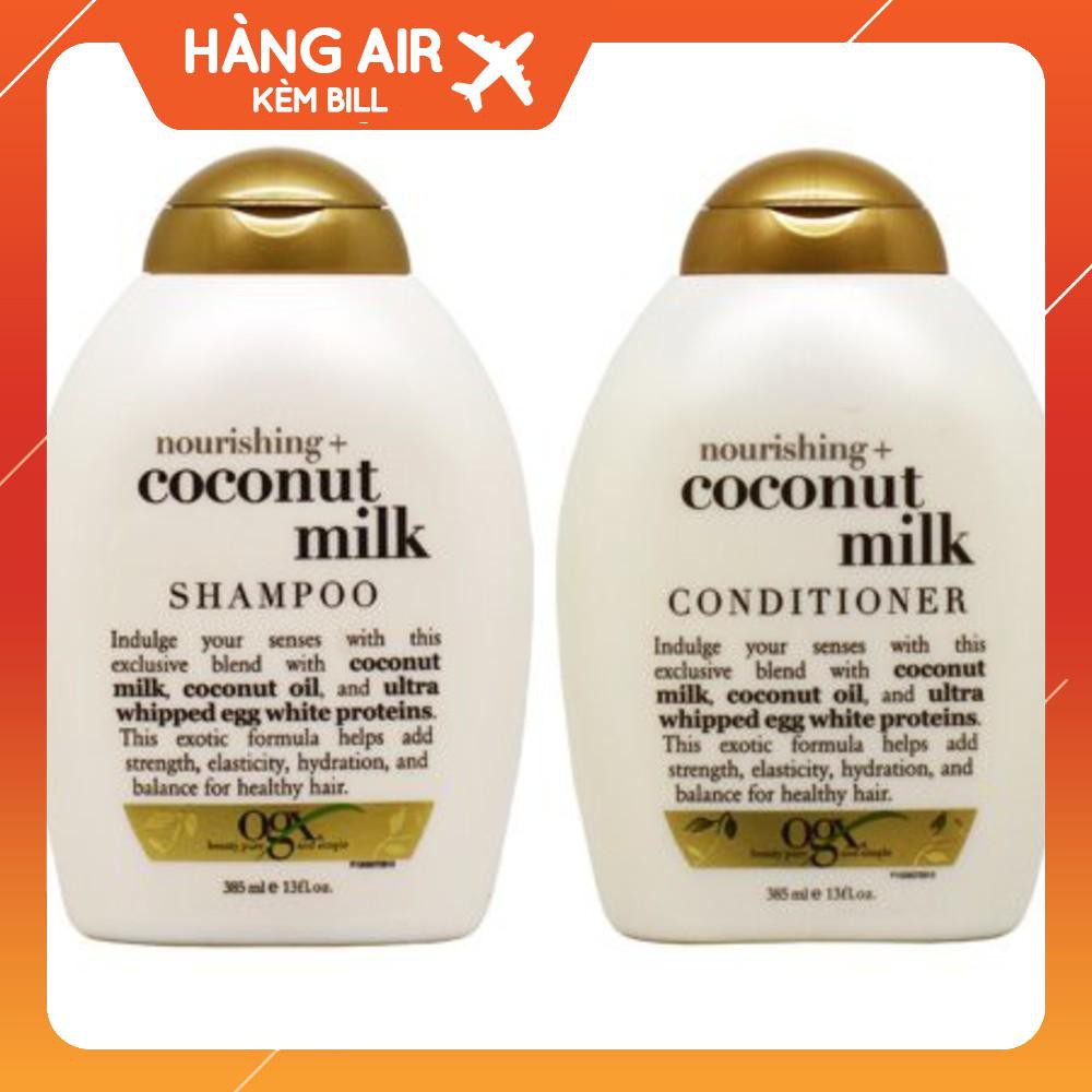 Dầu Gội Và Dầu Xả OGX Nourishing Coconut Milk của Mỹ