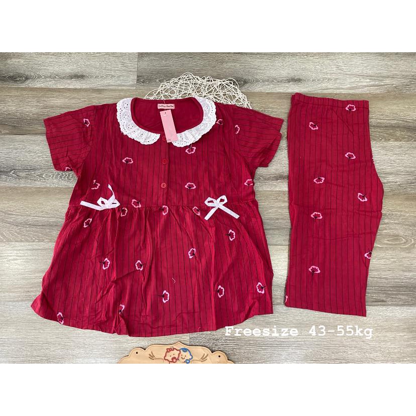 [QUẦN CHỈNH CHUN] Bộ lửng bầu và sau sinh 2in1 áo vén ngực cho bé ti, vải cotton free size 43-55kg, bộ lửng bầu mùa hè