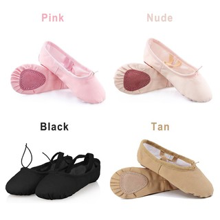 Giày Múa Ba Lê Vải Cotton Mềm Mại Cho Bé Gái