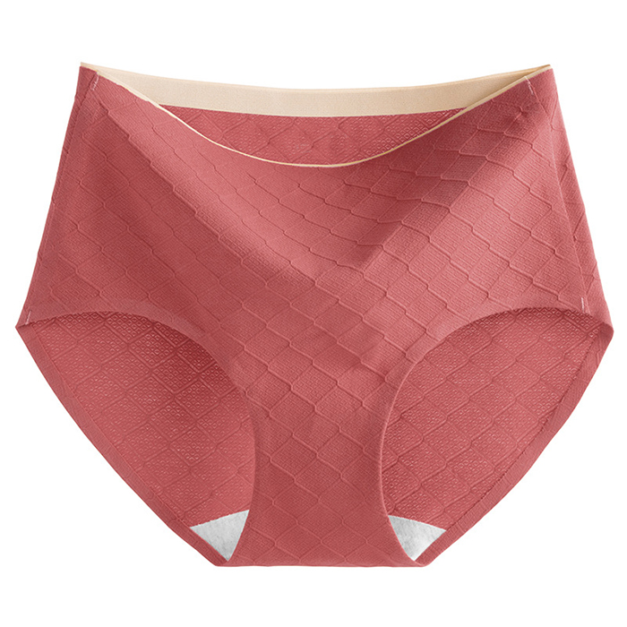 L~2XL Tuote Ready Stock Women's Panties Graphene High-Waisted Seamless Underpants Belly-Fitting Jacquard Antibacterial Female Briefs | WebRaoVat - webraovat.net.vn