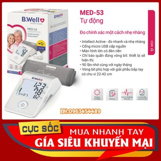 - máy đo huyết áp cao cấp b.well med-53 bảo hành 5 năm - 1 đổi 1