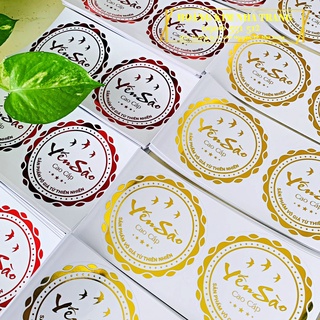 Combo 10 tem decal/ép kim yến sào cao cấp dán hộp yến/yến hũ