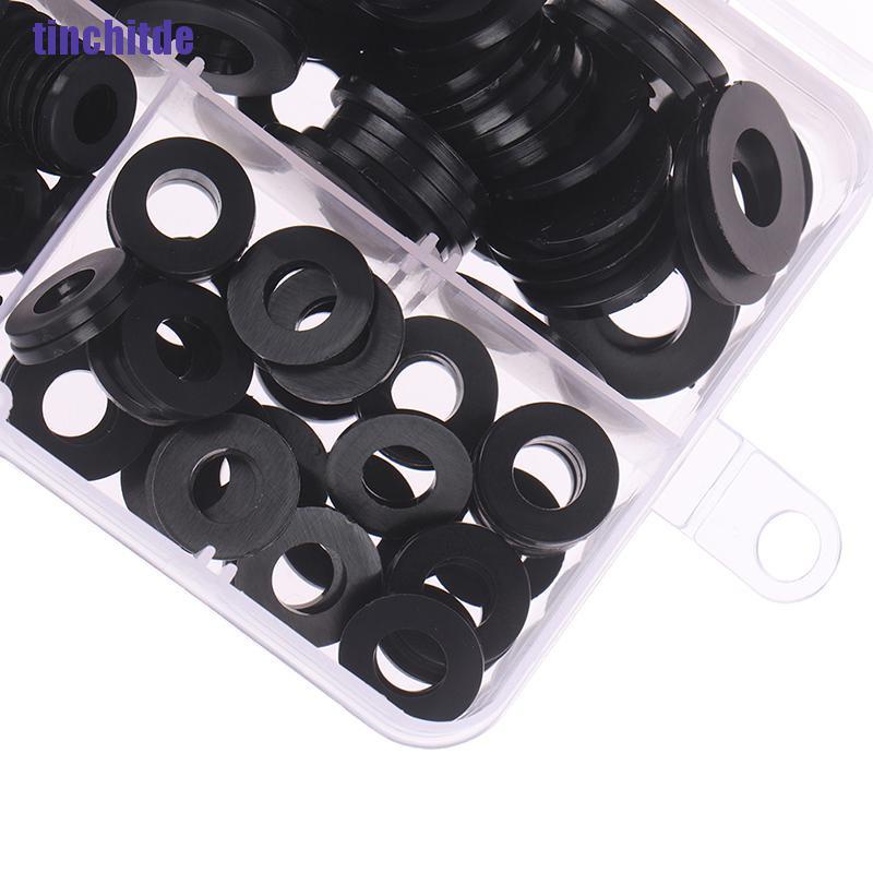 Bộ 350 vòng đệm nylon màu đen M2 / M2.5 / M3 / M4 / M5 / M6 tiện dụng