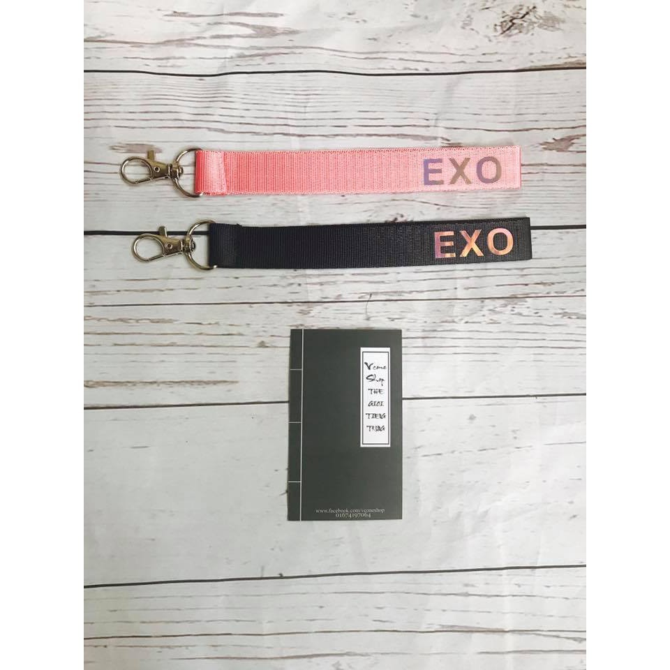 Dây treo Nametag E.XO strap nametag luhan móc khóa điện thoại