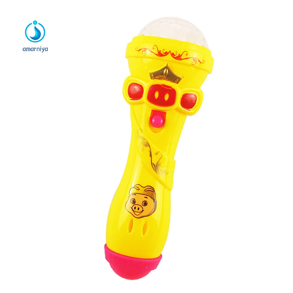 Micro Đồ Chơi Không Dây Có Đèn Dùng Hát Karaoke Cho Trẻ Em