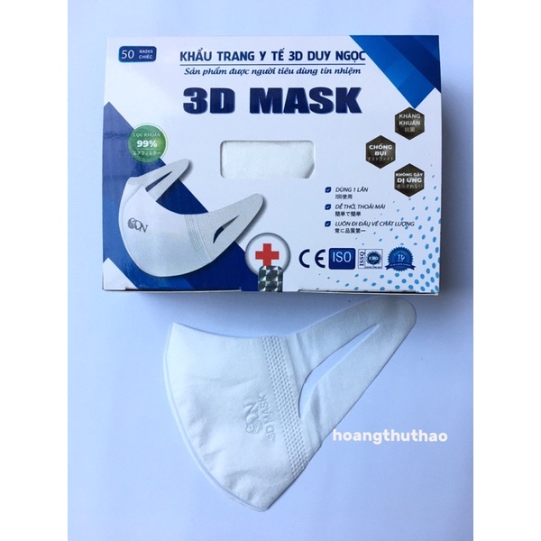 Hộp 50 chiếc khẩu trang 3D Mask Duy Ngọc họa tiết LV kháng khuẩn