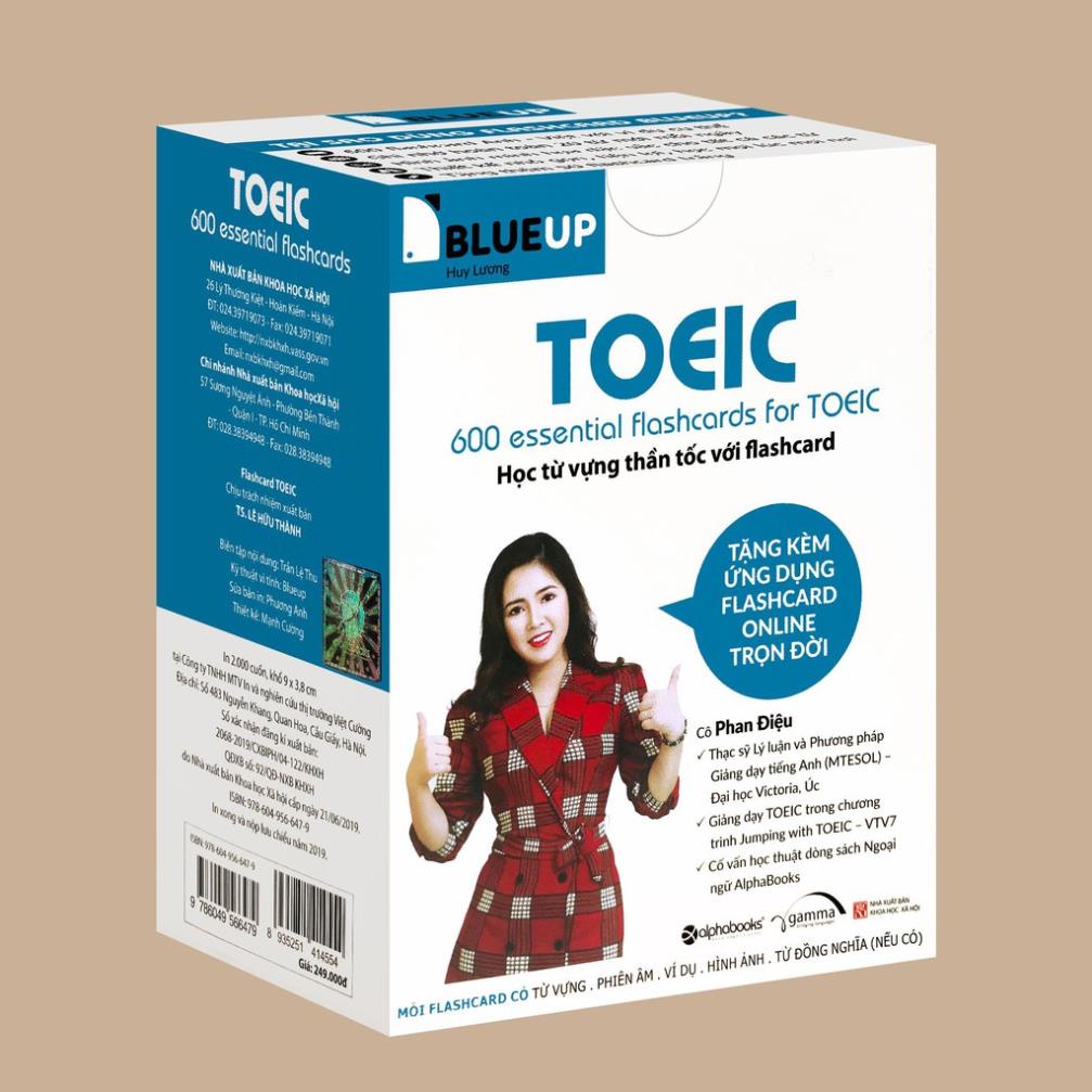 Sách - Blueup Toeic - Học 600 Từ Vựng Thần Tốc Với Flashcard [AlphaBooks]