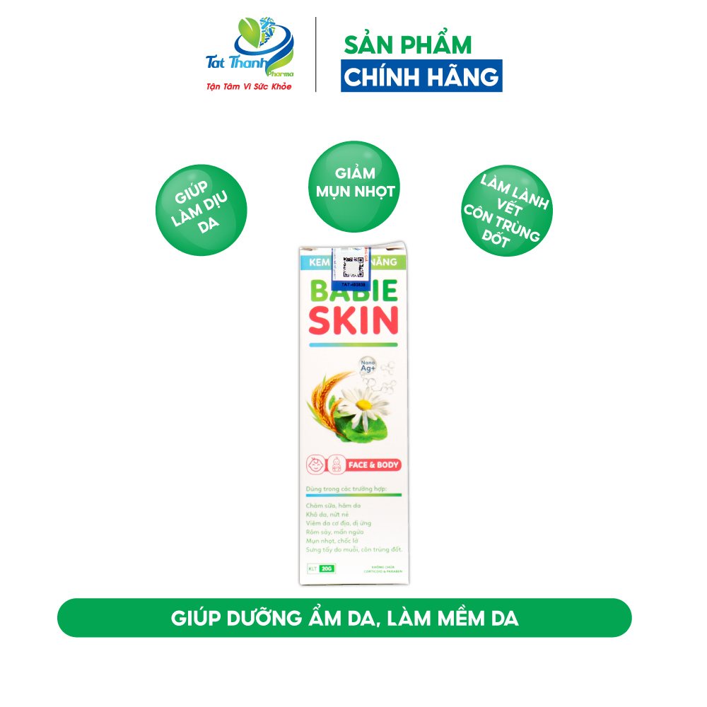 Kem bôi đa năng Babie Skin Tất Thành Pharma dưỡng ẩm làm dịu da cho bé 20g