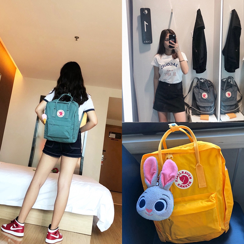Ba Lô Kanken Fjallraven Vải Canvas Phong Cách Hàn Quốc Cho Nữ (MID 16L)