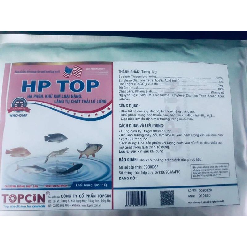 Hạ phèn, Khử KL nặng, lắng tụ chất thải lơ lửng HP TOP