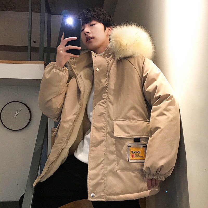 Áo khoác nam size M-5XL lông mũ có thể tháo dời