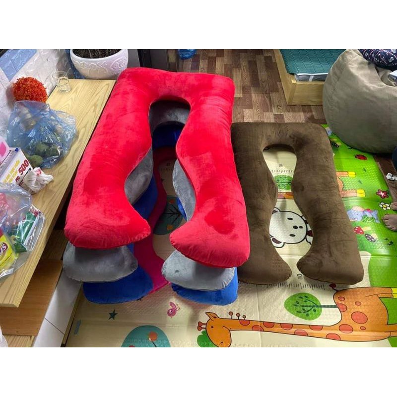 Gối ôm bầu handmade chất vải nhung lạnh hàn quốc cao cấp