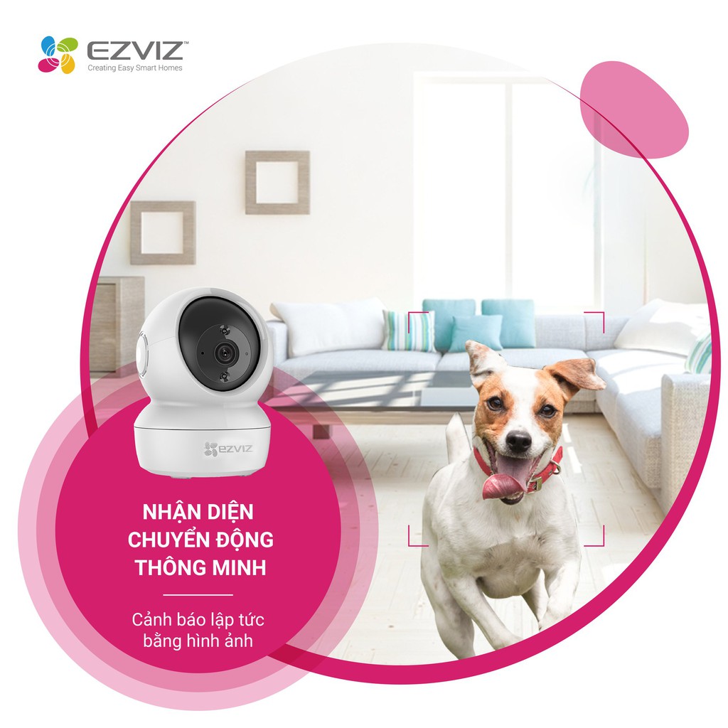 [Giảm 10% tối đa 150K]+[MUA 2 TẶNG 1 QUÀ] Camera Wifi EZVIZ C6N 1080p 2mp hàng chính hãng,xoay 360 trong nhà