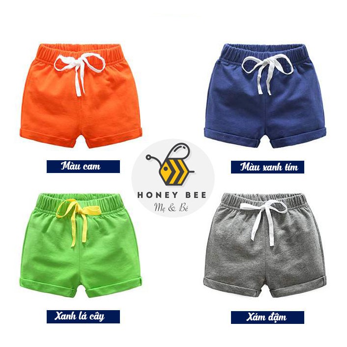 Quần short đùi cotton bé trai, bé gái WELLKIDS xuất Âu giá rẻ