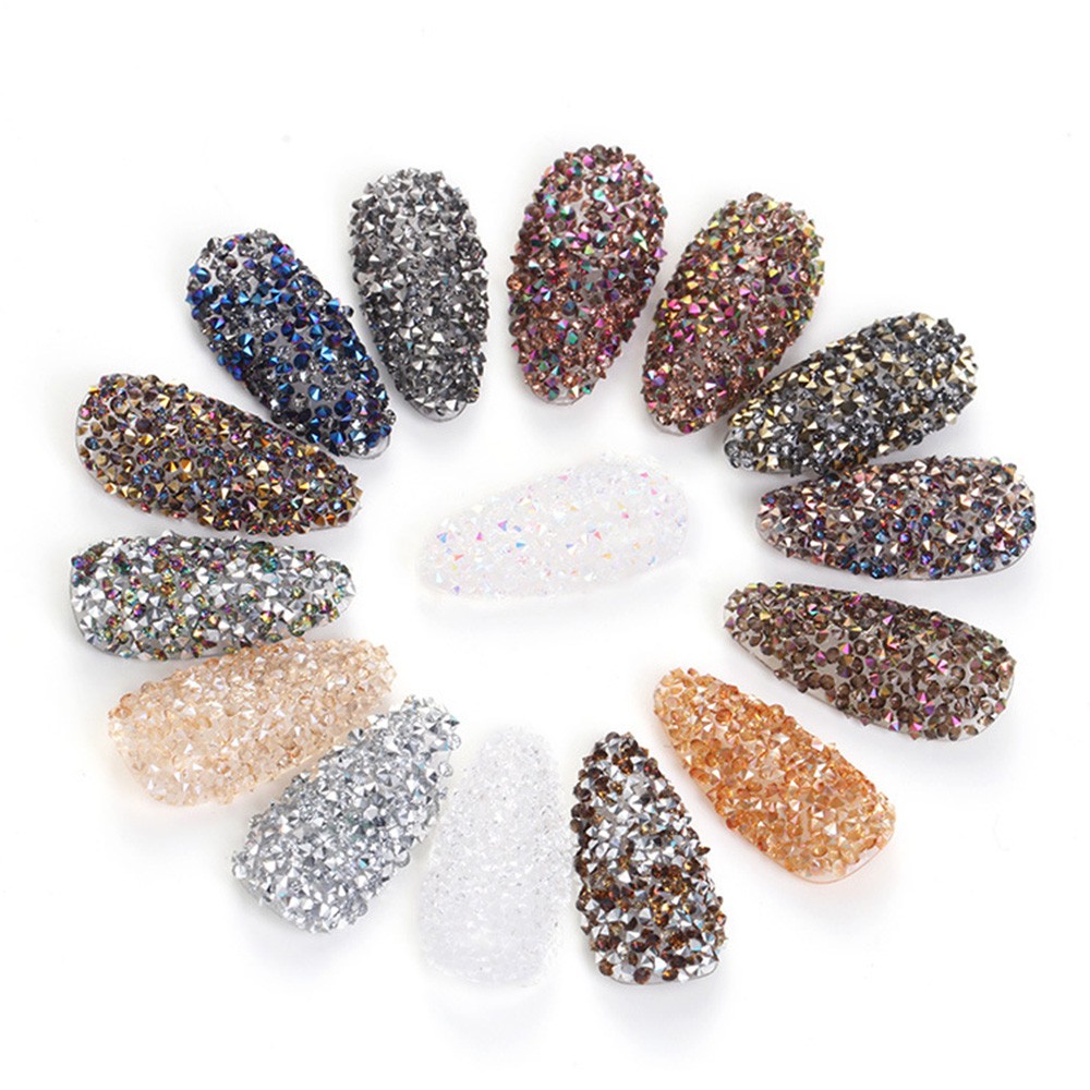 [Hàng mới về] Set 1440 đá giả đính móng trang trí nghệ thuật nhiều màu sắc tùy chọn