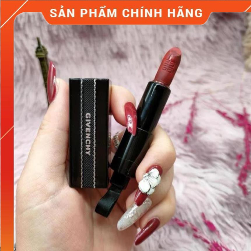 Son Givenchy Rouge Interdit Lipstick màu 25 Rouge Revelateur mini 1.5g