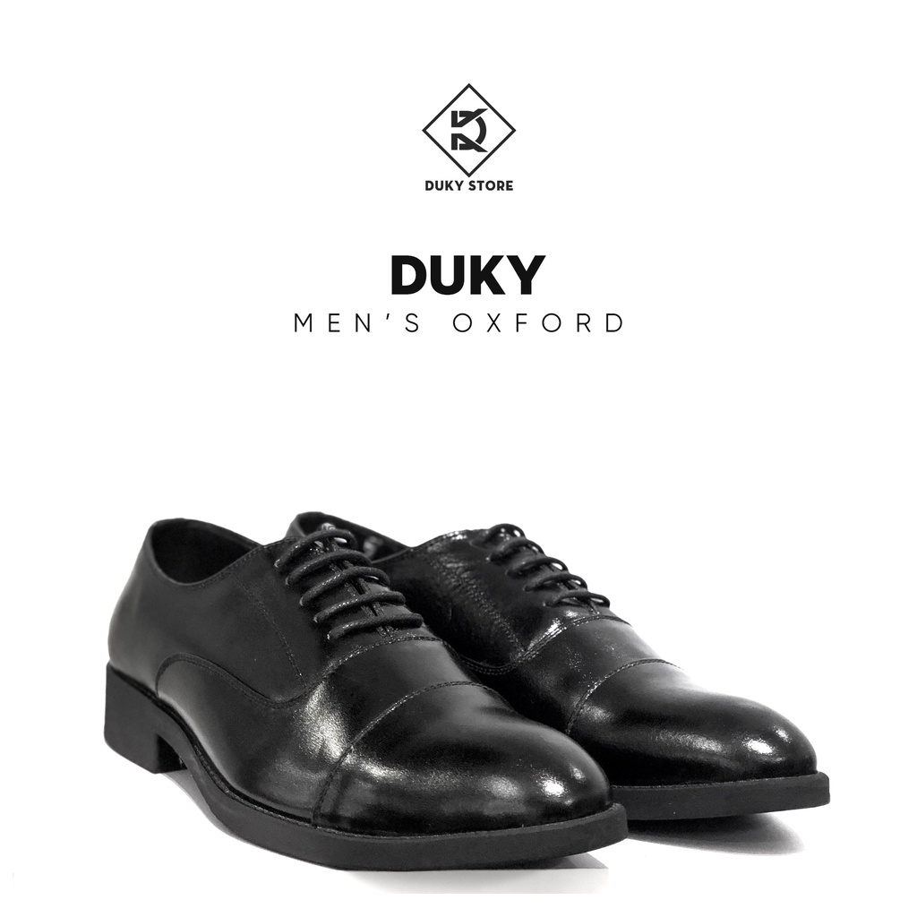 Giày tây nam oxford da bóng trơn cao cấp - Da bò thật bảo hành 1 năm - Duky Store