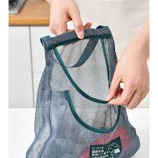 Túi lưới đựng hành tỏi treo tường, Túi đựng giỏ treo đồ nhà bếp đa năng