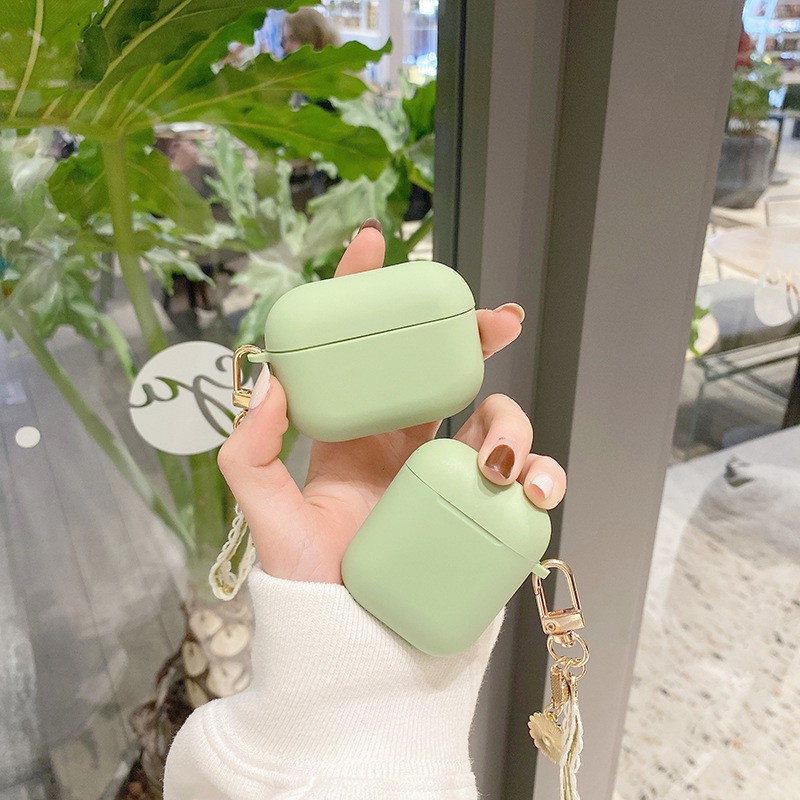 Vỏ bảo vệ hộp sạc tai nghe SPRISE kèm móc khóa dễ thương thích hợp cho Airpods 2 /3 / Pro
