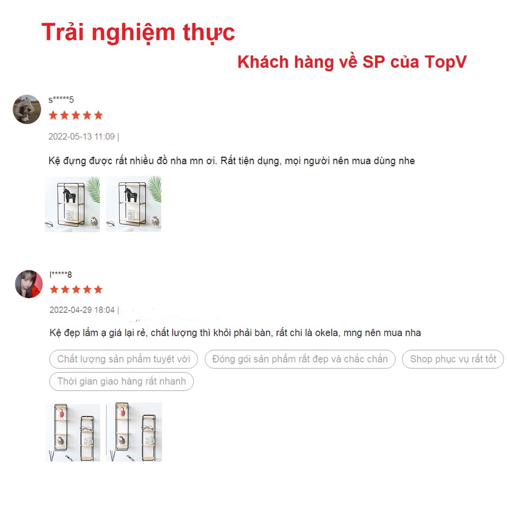 Kệ treo tường trang trí khung sắt chữ nhật sơn tĩnh điện 3 tầng 4 tầng decor trang trí phòng khách phòng ngủ không cần k