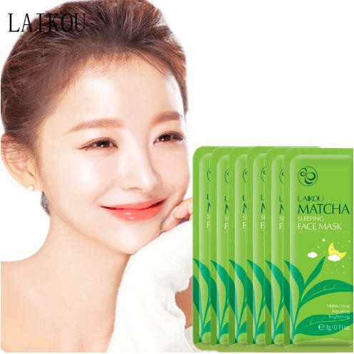 Lẻ Miếng Mặt Nạ Ngủ Trà Xanh Matcha Mud Mask Laikou | Thế Giới Skin Care