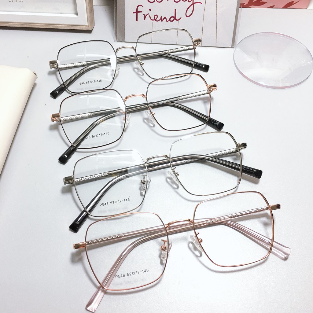 [Mã FARSSTGRE giảm 5K đơn bất kỳ] Gọng kính vuông kim loại 548 nhận cắt cận viễn loạn | BigBuy360 - bigbuy360.vn