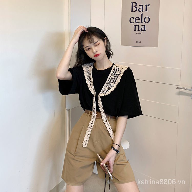 Set áo thun và quần ngắn lưng cao ống rộng phong cách Hàn Quốc dành cho nữ
 | BigBuy360 - bigbuy360.vn