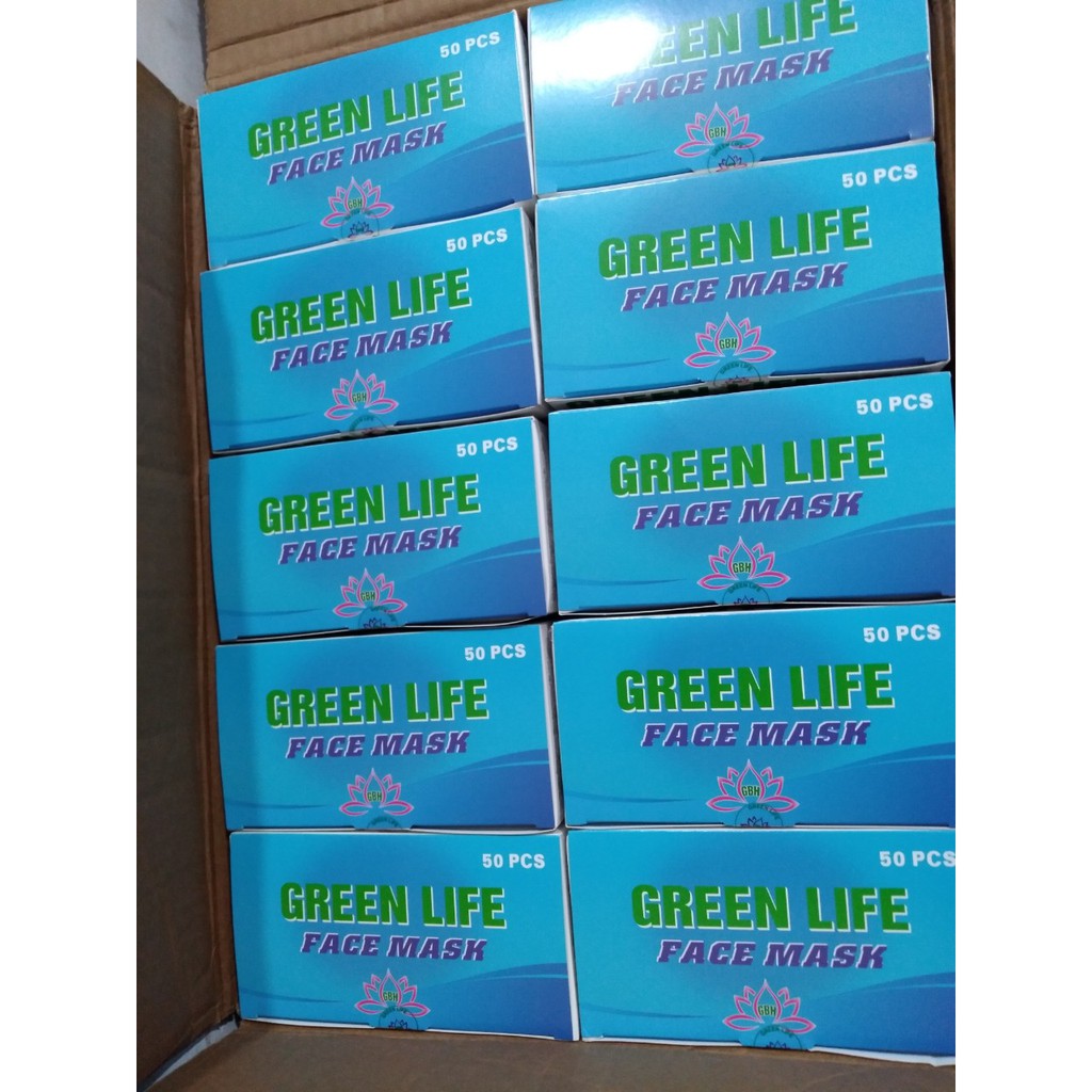 Khẩu Trang Y Tế Green Life 4 lớp - Kháng Khuẩn - Hàng Chính Hãng Xuất Khẩu (Nguyên Tem,Hộp)