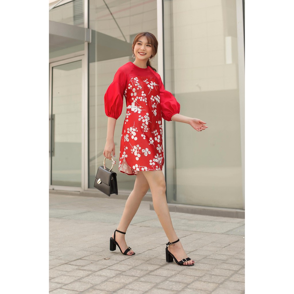 Váy Suông Nữ, Đầm Suông Cổ Tròn Phối Tay Bồng Chất Taffta Cao Cấp,Hàng Thiết Kế Điệu Đà Cho Phái Nữ. | BigBuy360 - bigbuy360.vn