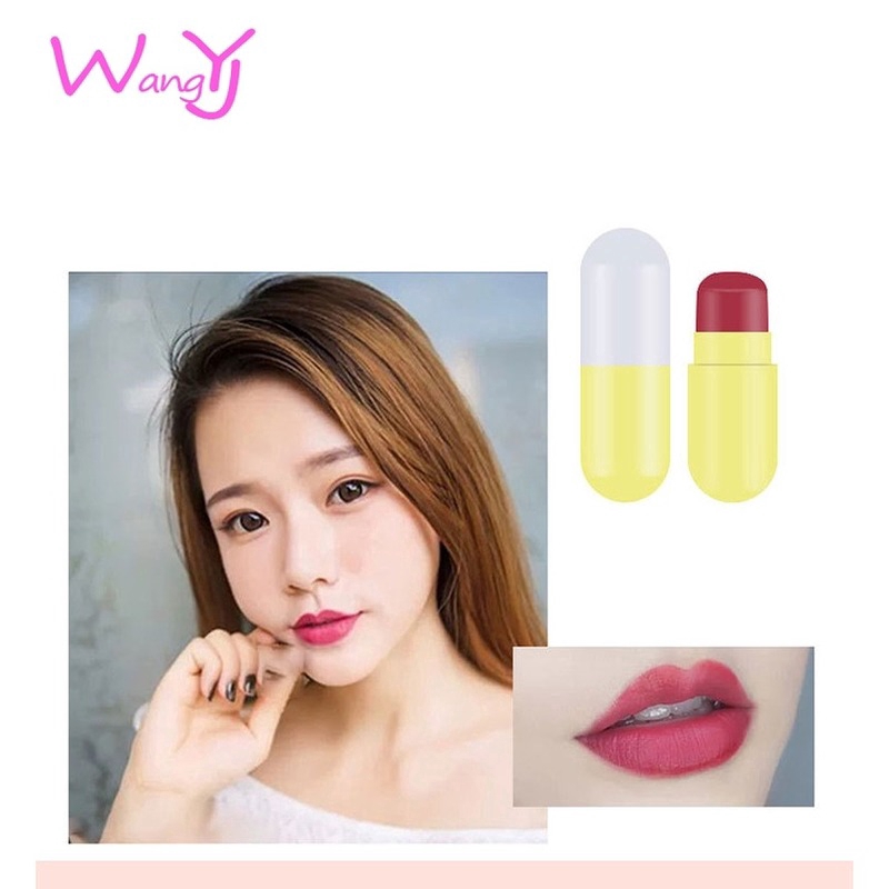 [Hàng mới về] Set 5 thỏi son môi thạch có dưỡng lâu trôi thiết kế vỏ dạng viên thuốc xinh xắn | BigBuy360 - bigbuy360.vn