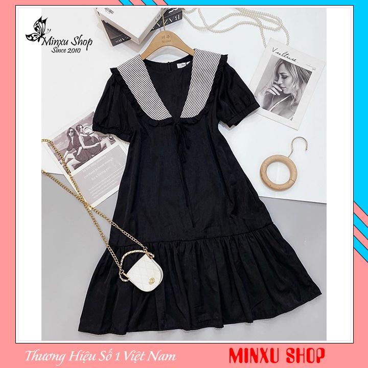 Váy dáng xuông đuôi cá thiết kế tiểu thư sang chảnh, đầm dự tiệc, đi chơi, đi học nữ tính, nhẹ nhàng Minxu shop VAY05