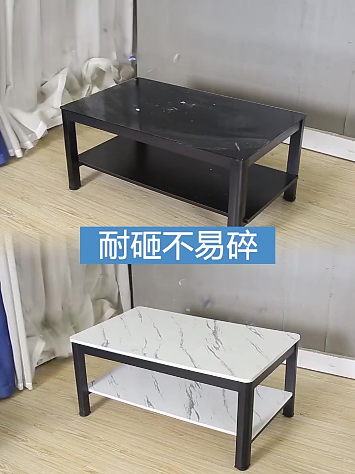 Bàn Trà Sofa Phòng Khách Phong Cách Hiện Đại 2 Tầng Mặt Gỗ Họa Tiết Vân Đá Cẩm Thạch | BigBuy360 - bigbuy360.vn