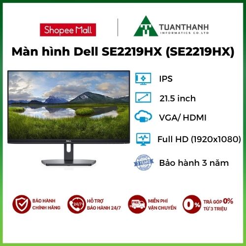 Màn hình máy tính Dell SE2219HX (SE2219HX) |  Full HD (1920x1080)| HDMI | VGA - Bảo hành 3 năm [Hàng chính hãng]