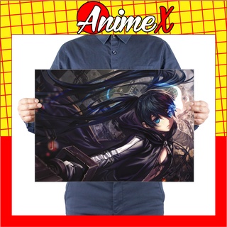 Tấm Poster Áp Phích Anime Black Rock Shooter - Burakku Rokku Shuta - Cuộc Chiến Sinh Tử By AnimeX