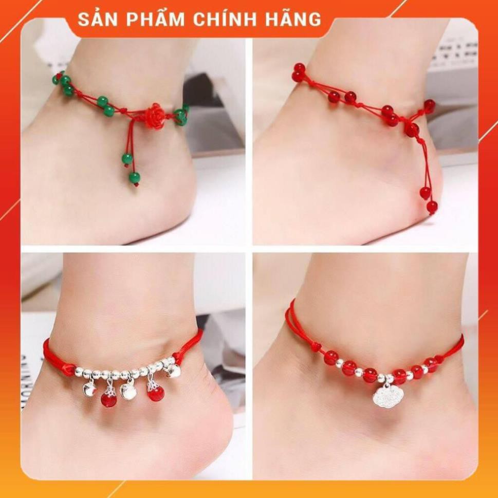 [Bản Mới Nhất] Lắc chân nữ chỉ đỏ đính hạt phong cách Hàn Quốc 14 mẫu JL61