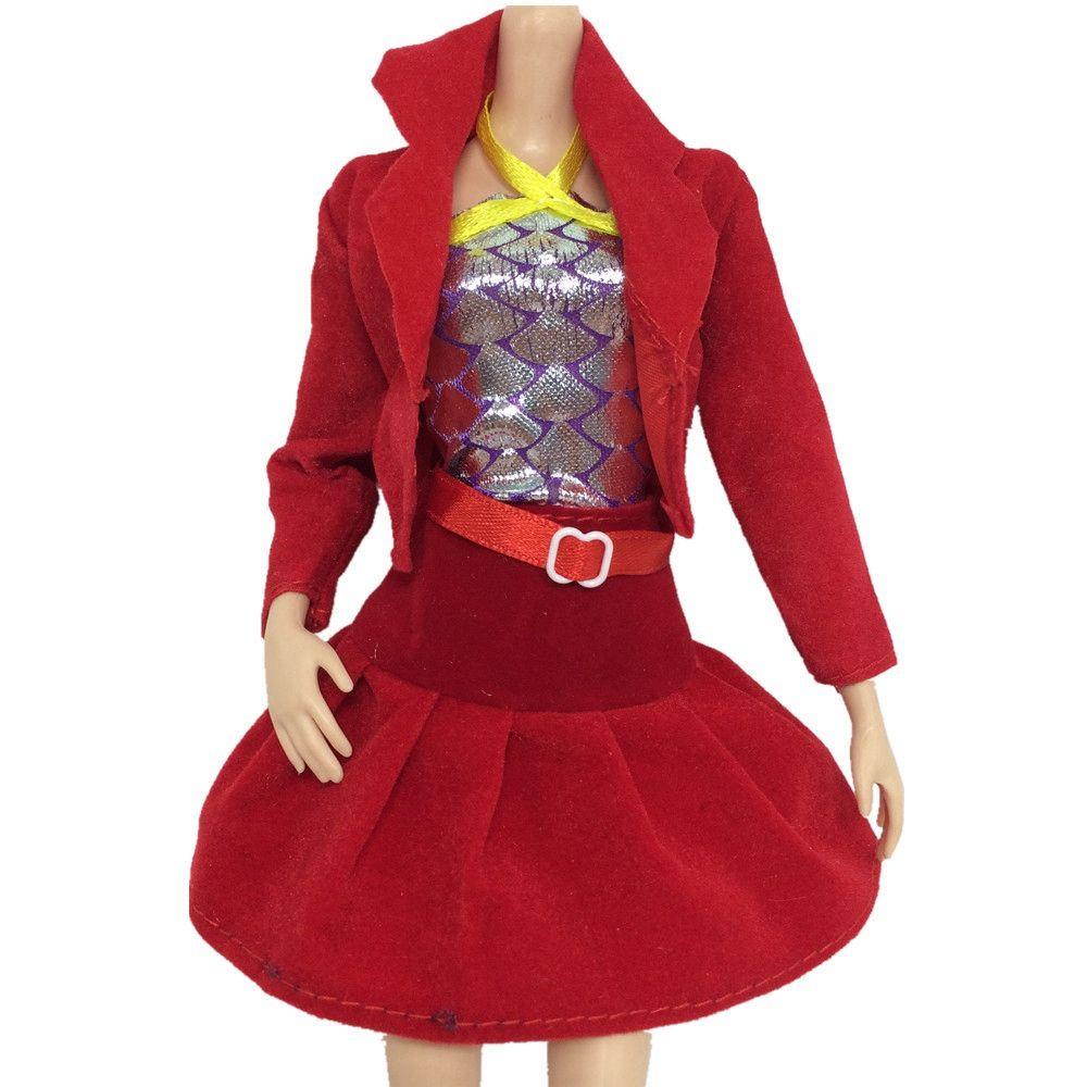 Đầm Búp Bê 30cm Màu Cầu Vồng