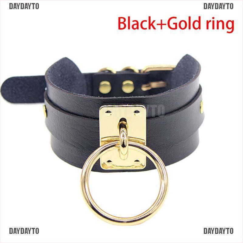 Vòng Cổ Choker Da PU Bản Rộng Phong Cách Gothic Punk Cho Nữ