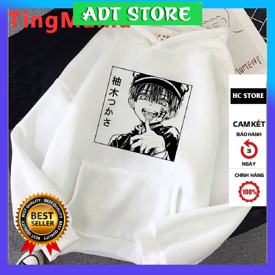 Áo hoodies nỉ trắng in hình anime Jibaku Shounen Hanako-kun - Thống lĩnh nhà xí độc đẹp giá rẻ