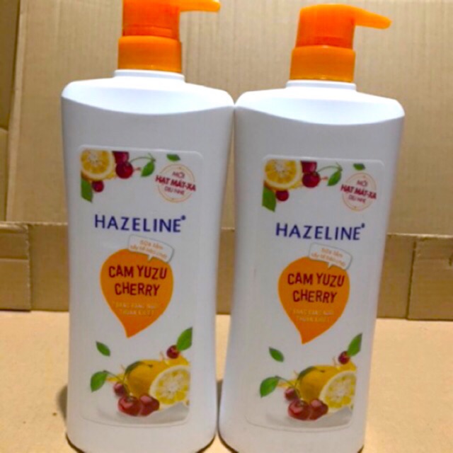 Sữa Tắm Hazeline Tẩy Tế Bào Chết Sáng Da Cam Yuzu Và Cherry (900g)