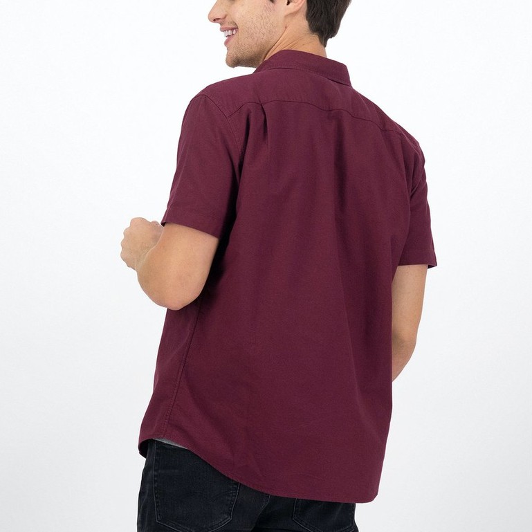 Áo Sơ Mi Nam Ngắn Tay Vải Oxford - FO76 Kho Hàng Xuất Dư