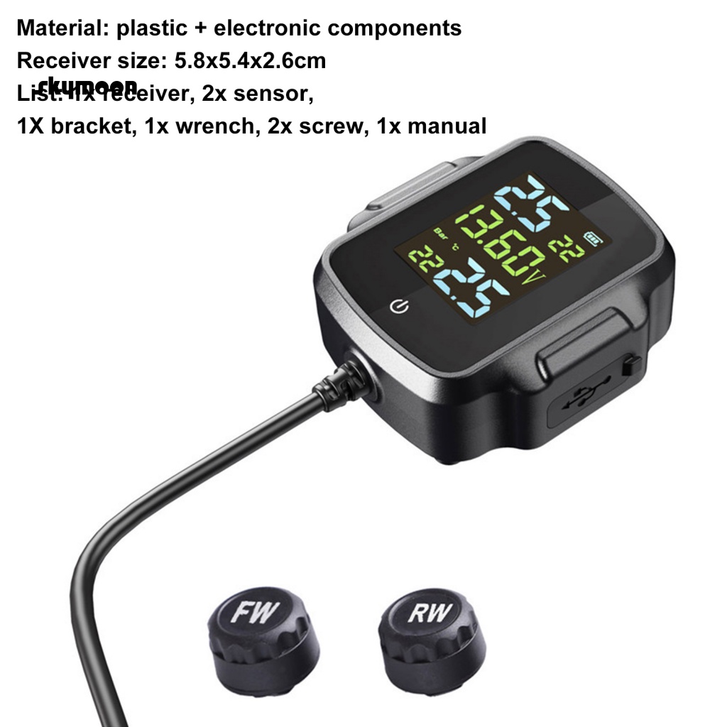 Thiết Bị Báo Động Điện Áp Thấp TPMS Chống Mòn Cho Xe Máy